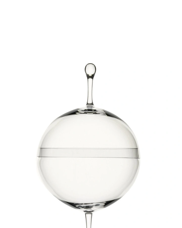 Бонбоньерка CANDY DISH II, диам 100 мм, высота 175 мм муслиновое стекло