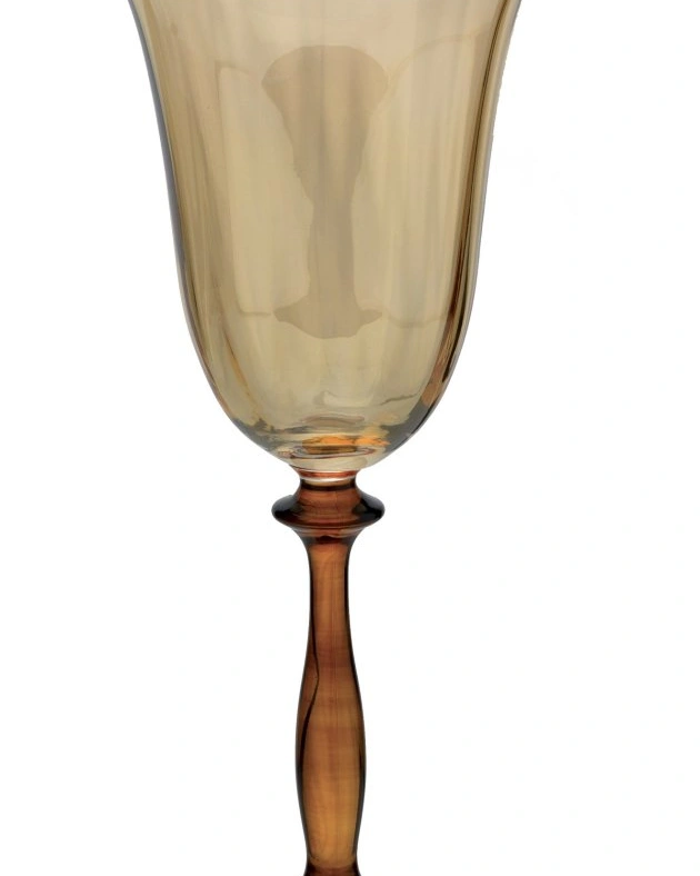 Набор бокалов для вина Cre Art Angelica-02, 6шт, янтарный, стекло, 180 мл, h.21