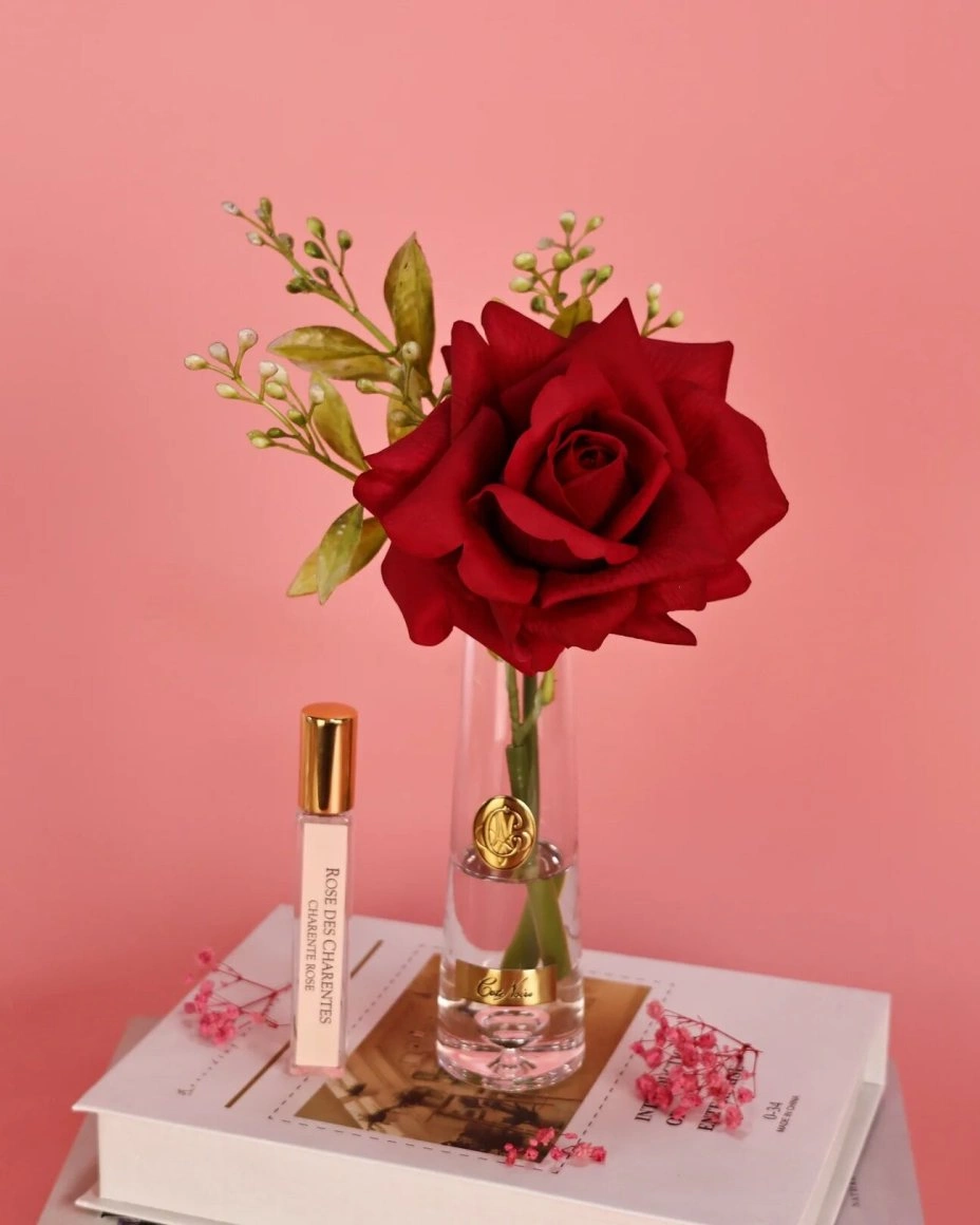 SUMMER ROSE GOLD REDДиффузор роза, бордовый, золотой декор, спрей 15 мл