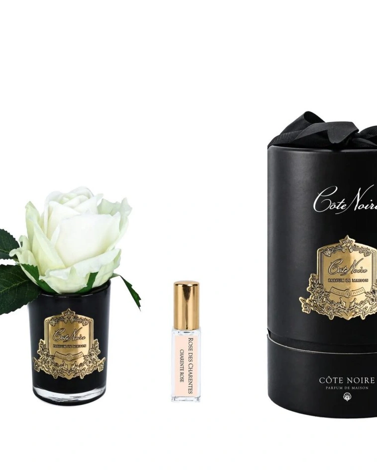Бутон розы диффузор ROSE BUD GREEN, черная ваза, 1 спрей 5мл