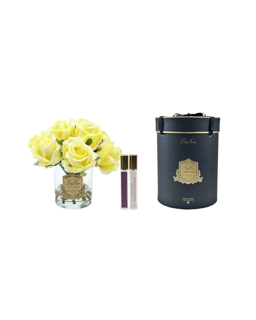 Букет из бутонов роз ROSE BUDS yellow clear gold, цвет желтый, 2 спрея по 10 мл