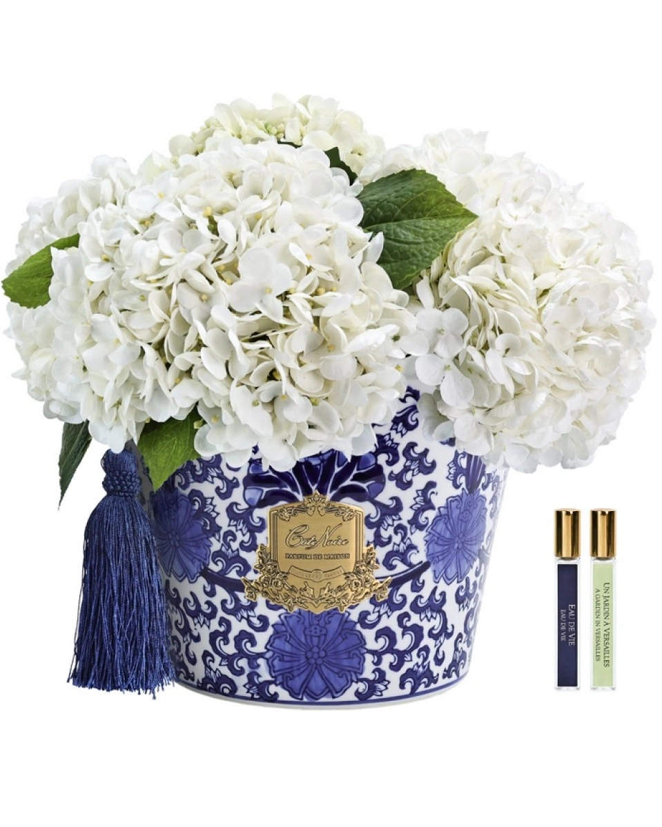 Букет гортензий Cote Noire Oriental hydrangeas ivory, 2 спрея по 10 мл, 40 x 40 x 34
