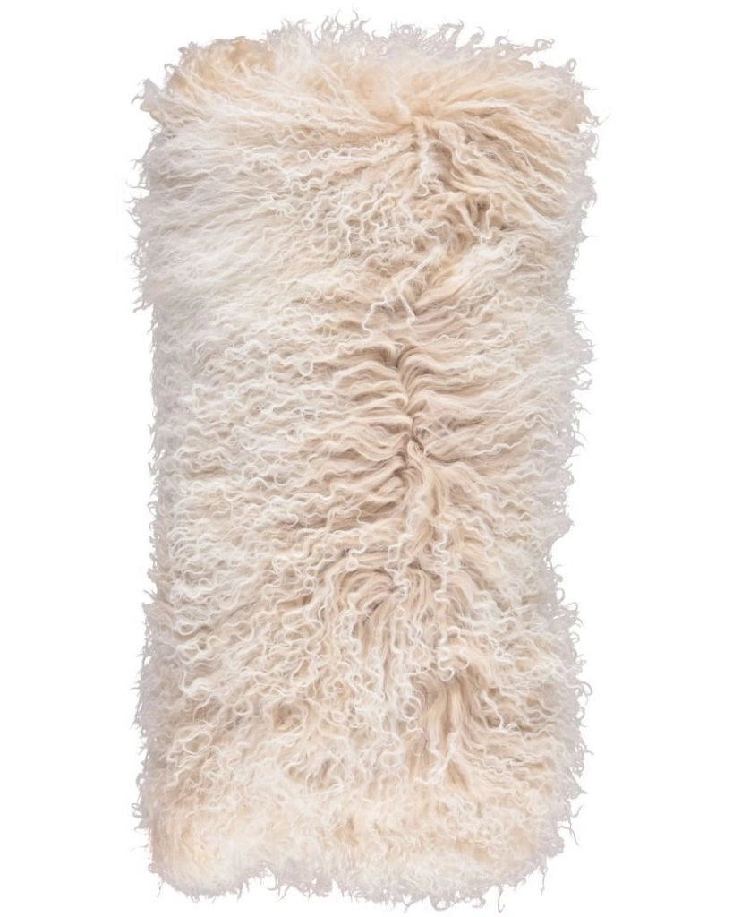 Tibetan Arctic Sunrise Подушка мех тибетской козы 28x56