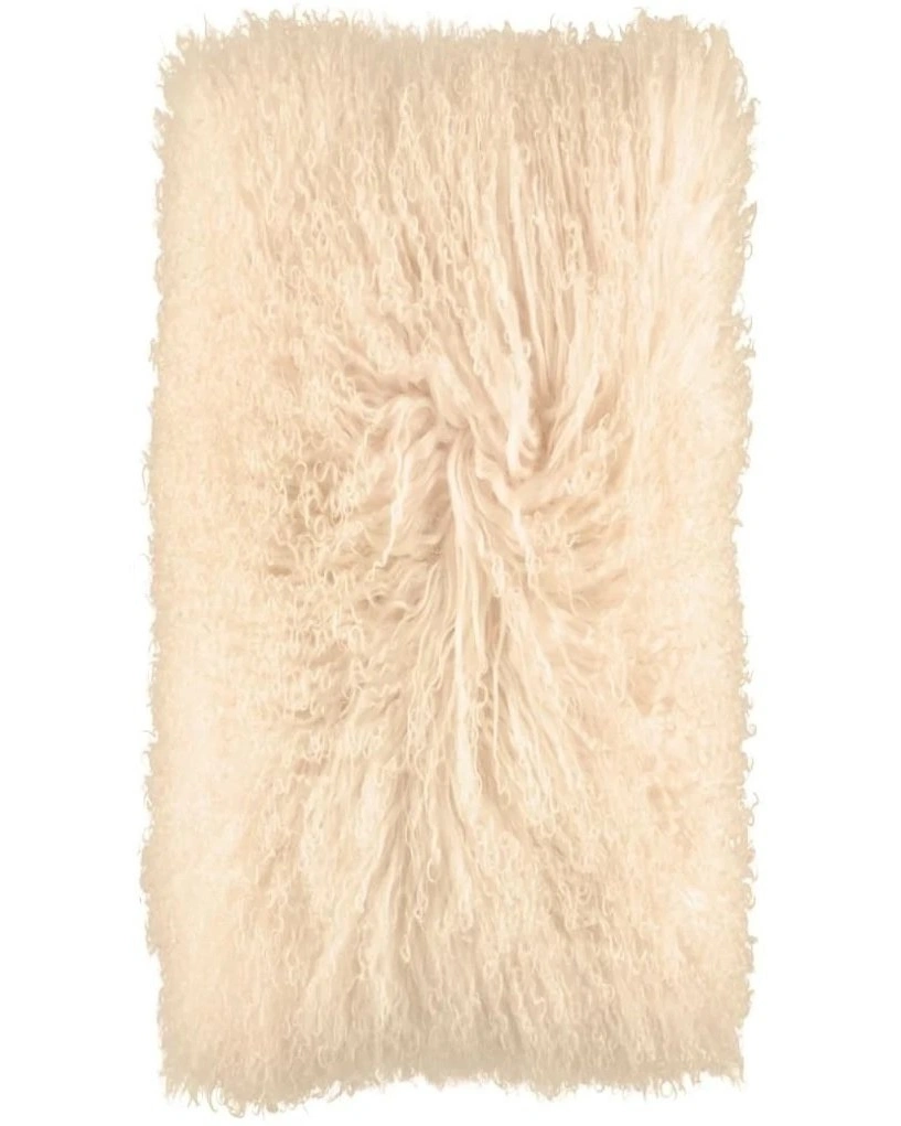Tibetan Light honey Подушка, цвет кремовый, мех тибетской козы 28x56