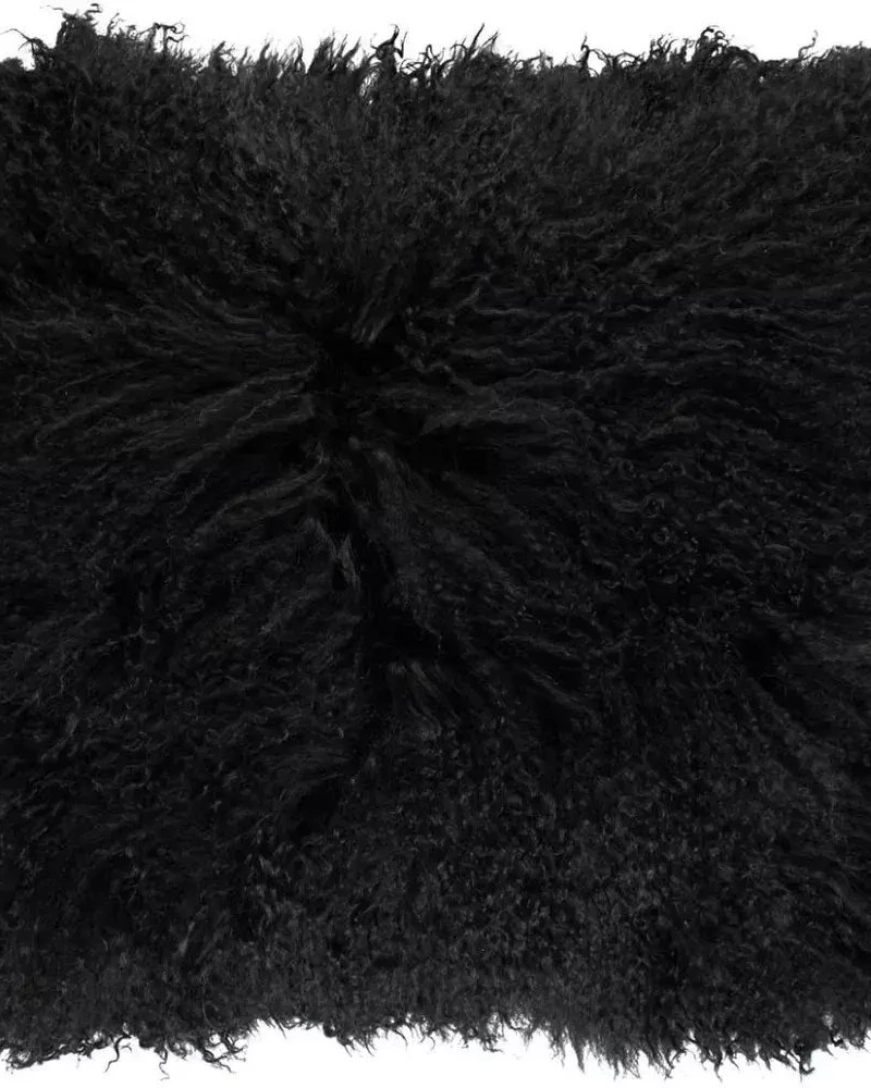 Tibetan Black Подушка мех тибетской козы 40x40, длина 10-15 см