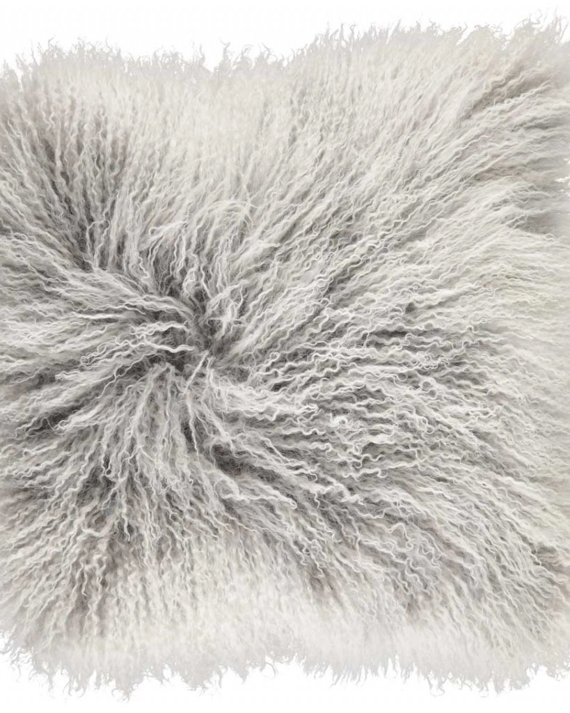 SNOW TIBETAN ASH Подушка мех тибетской козы 40x40