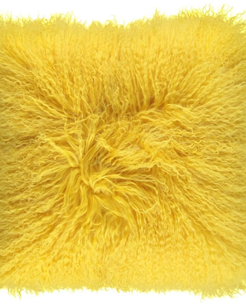Tibetan LemonПодушка мех тибетской козы 40x40, длина 10-15 см