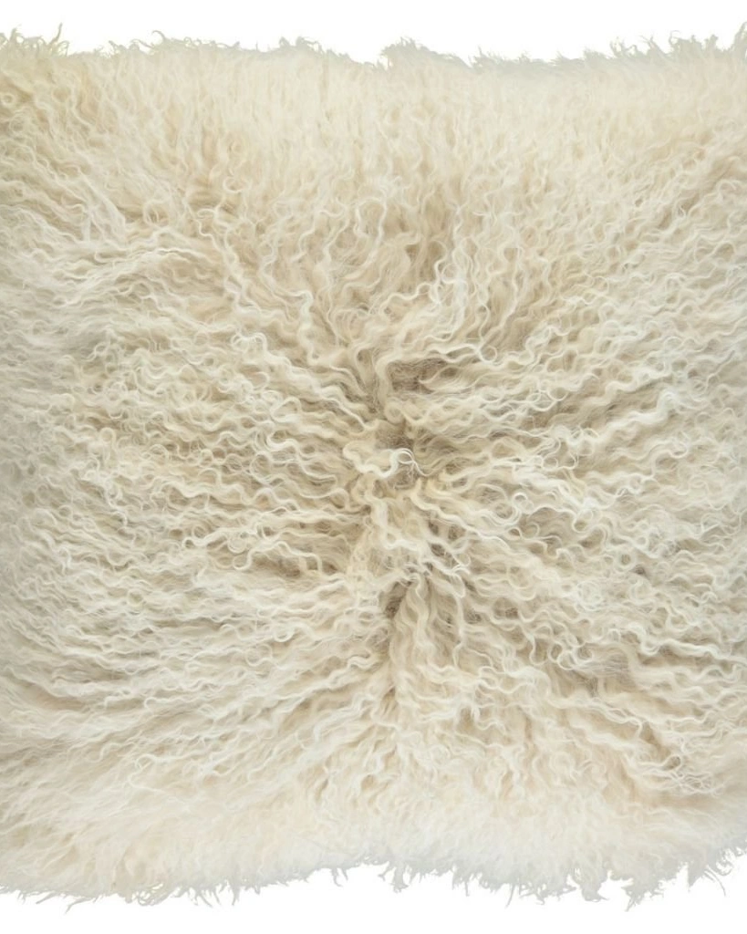 Tibetan Arctic Sunrise Подушка мех тибетской козы 40x40