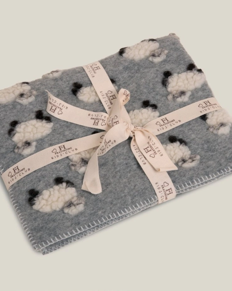 Плед детский LITTLE GREY SHEEP 75x100, шерсть 80% полиэстер 20%, 450гр
