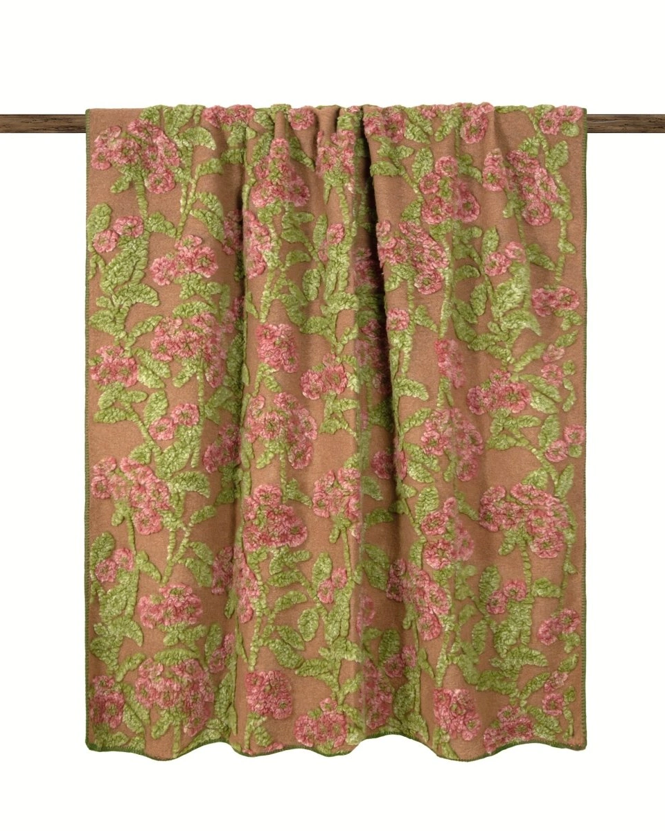 Плед Frati OLD FLOWER, бежево-зеленый, 150x190 шерсть 55% полиэстер 45%, 1070г