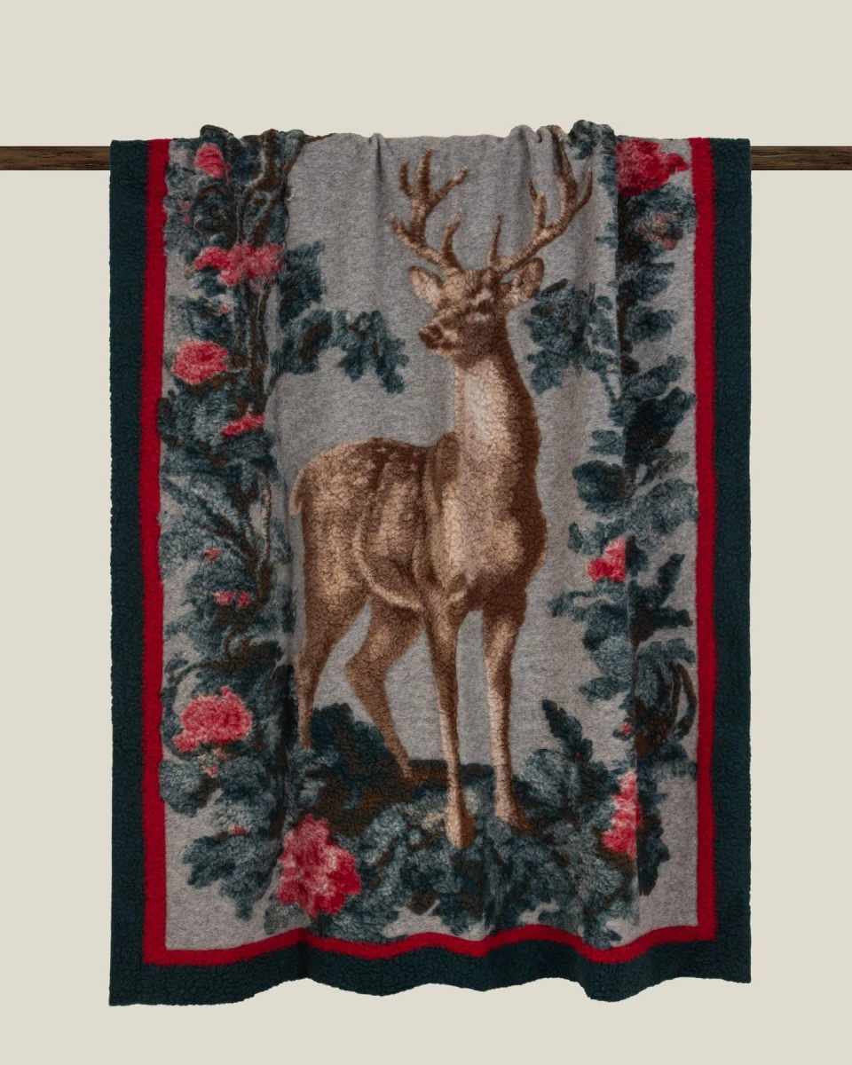 Плед Frati FOREST KING GREY 150x190, шерсть 80% полиэстер 20%, 900г