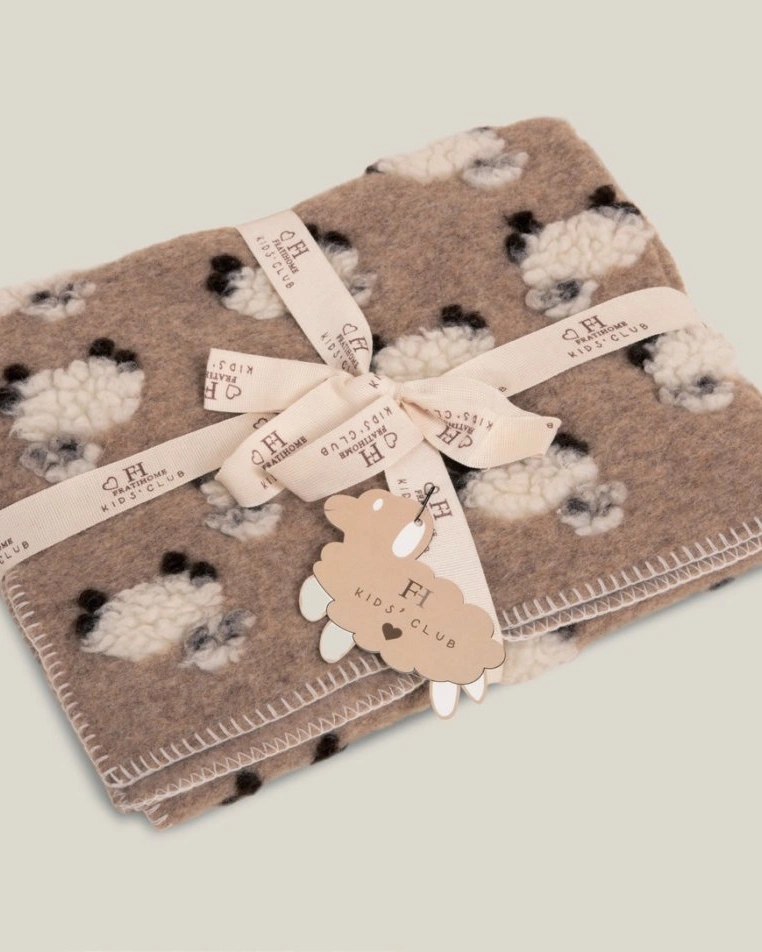 Плед детский LITTLE BEIGE SHEEP 75x100, шерсть 80% полиэстер 20%, 450гр