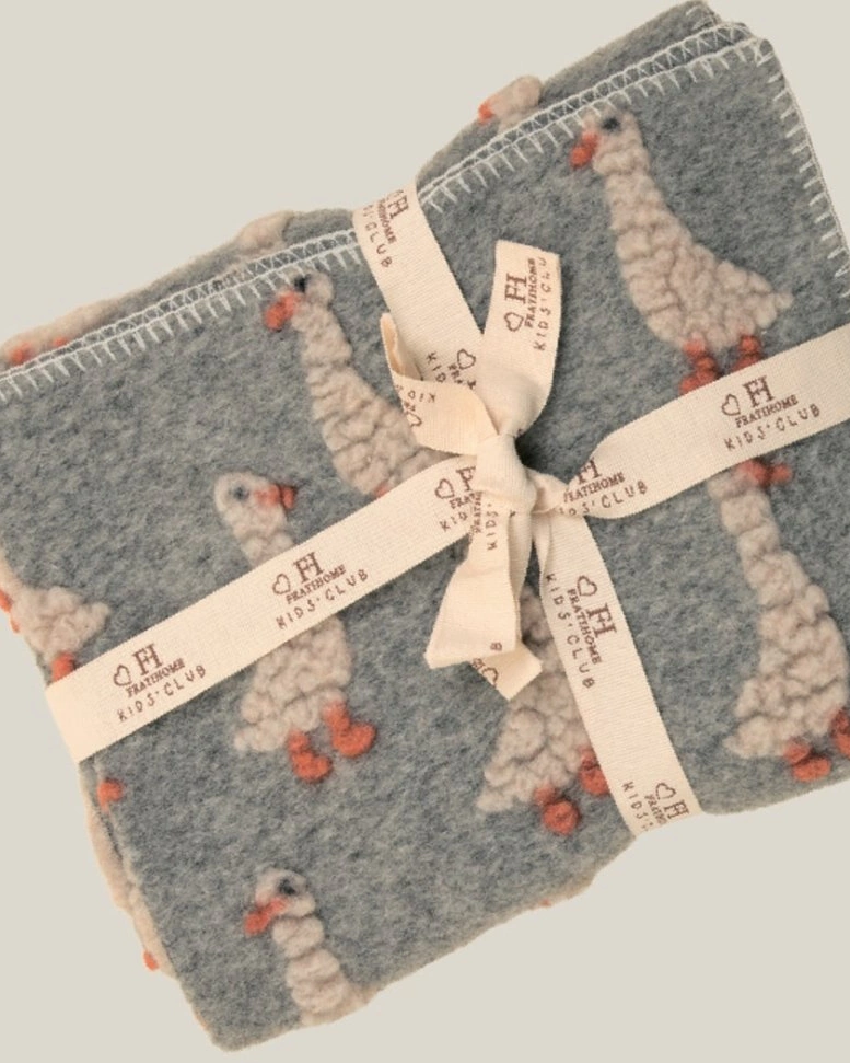 Плед детский LITTLE GREY DUCK 75x100, серый, шерсть 80% полиэстер 20%, 450гр