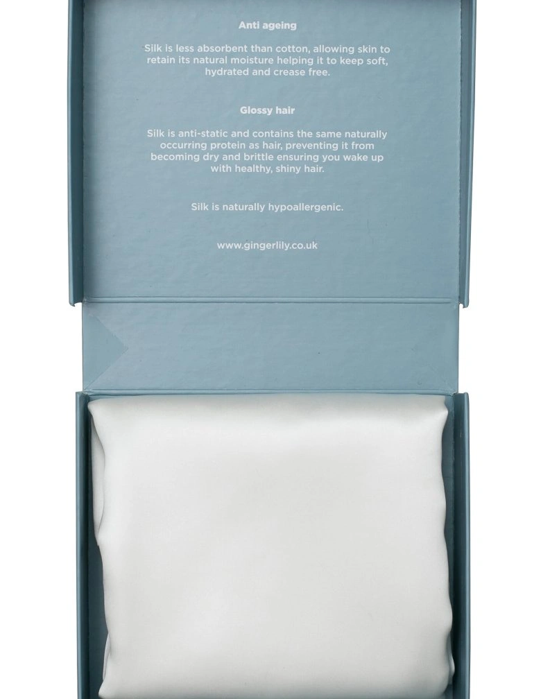 Наволочка BEATY BOX white 50/75 белый малберри шелк 19 момм, коробка подарочная 13x15.5x4 см