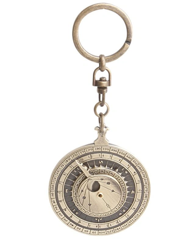 Брелок вычислитель приливов Hemisferium Tide Computer Key Ring диам 5 см толщина 6 мм, бронза
