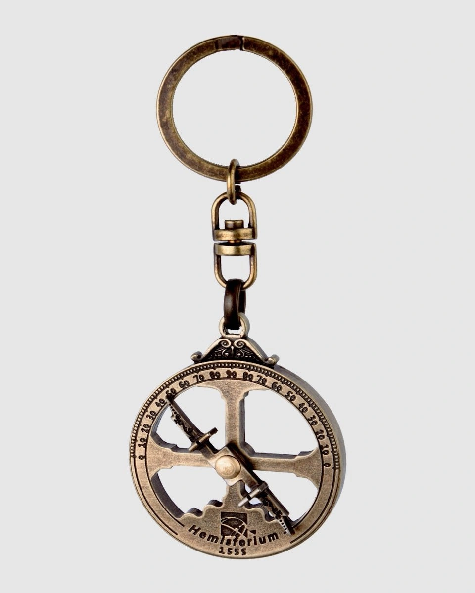 Брелок астролябия Hemisferium Nautical Astrolabe Key Ring диам 4,5 см толщина 5 мм, бронза
