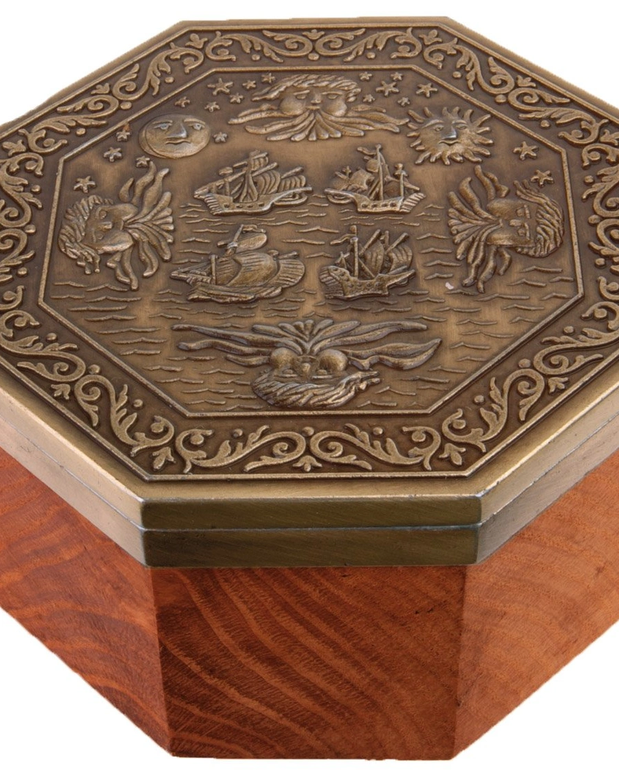 Морской компас Hemisferium Cardan compass диам 10 Н 5,8 см, бронза