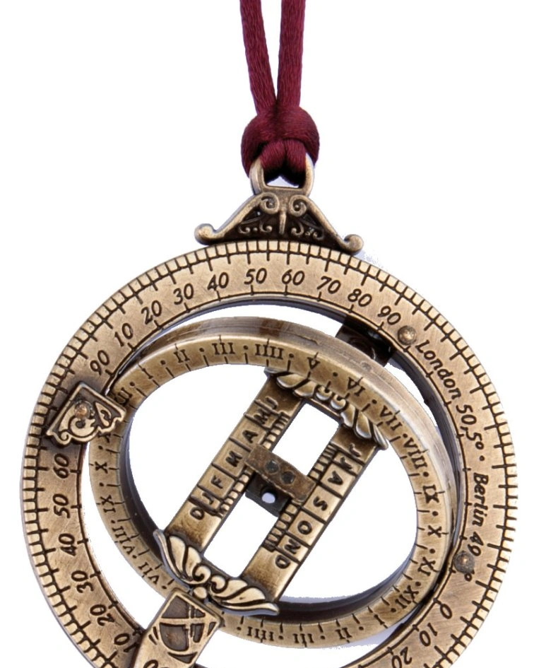 Подвеска астрономическое кольцо Hemisferium Hanging Astronomical Ring Dial диам 4,5 см толщина 4 мм