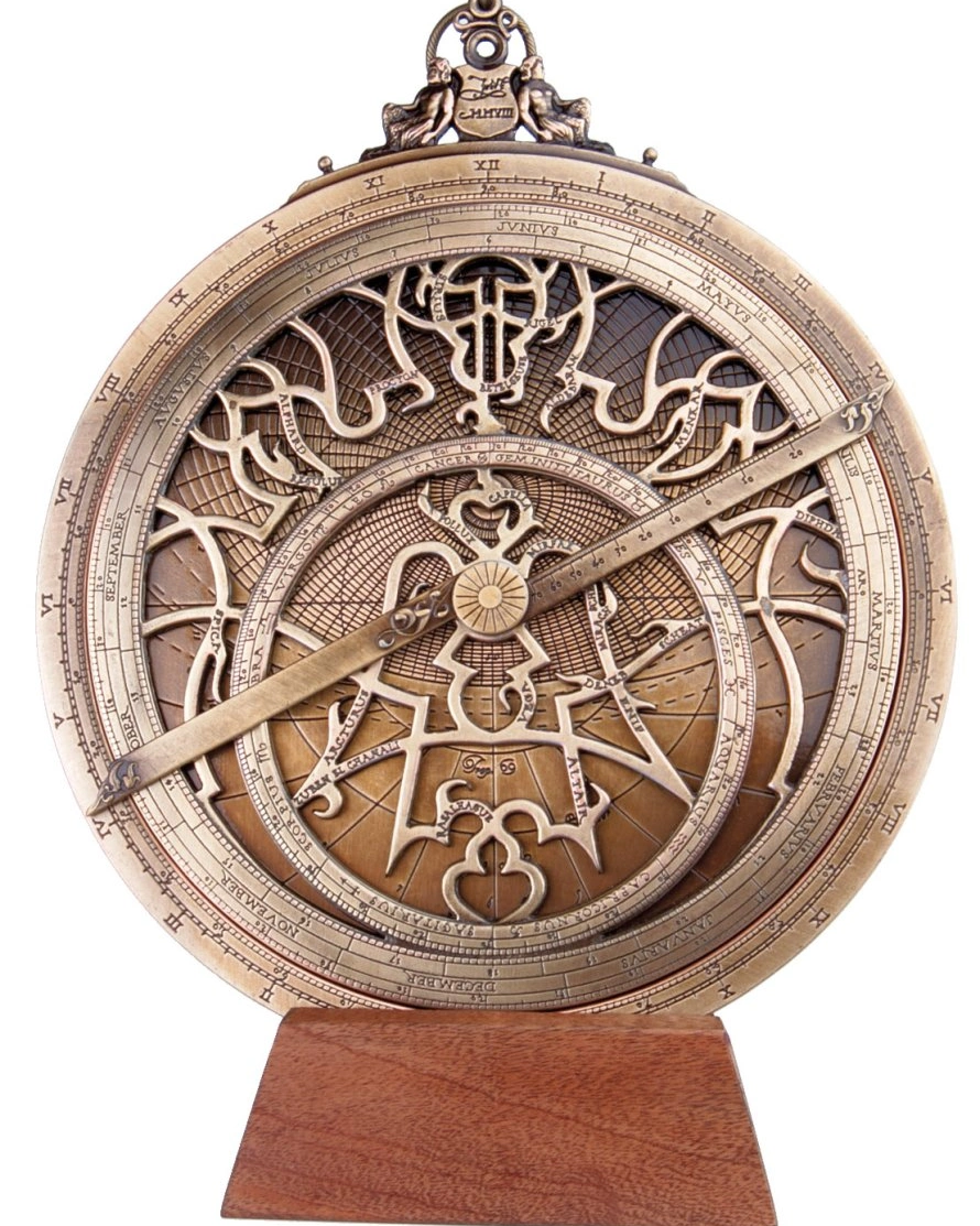 Астролябия планисферная диам 20 см Hemisferium Planisferic Astrolabe , бронза