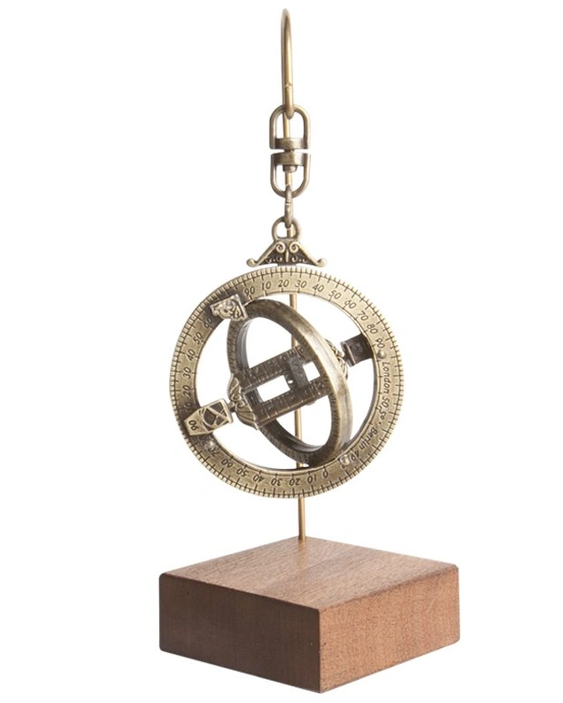 Миниатюрное астрономическое кольцо Hemisferium Miniature Astronomical Ring Dial диам 4,5 см толщина