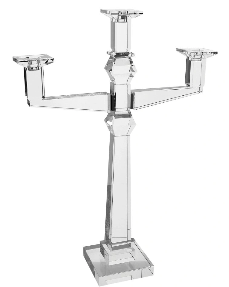 LUCE Подсвечник 3 рожка 38 x 12 x Н 53 хрусталь