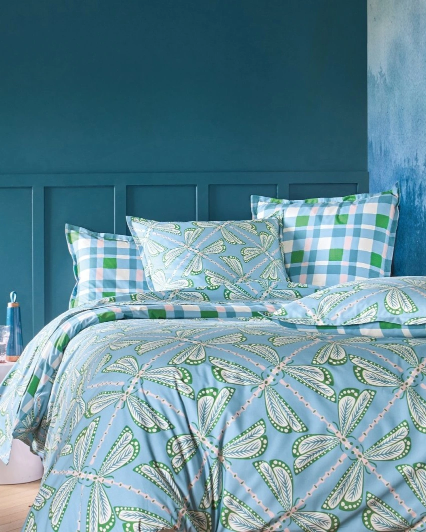 Постельное бельё Lilly bleu 155х200 простынь 180х290 наволочка 50х75*2шт перкаль 200TC