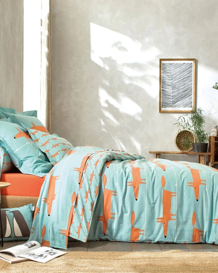 Постельное бельё MR FOX CELADON пододеяльник 155x200, простынь 180х290, наволочки 50х75*2шт