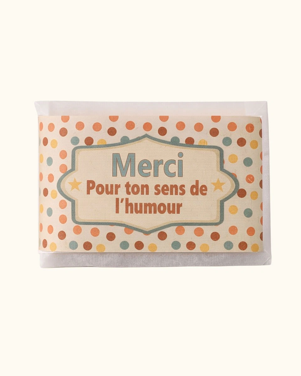 Мыло твердое MERCI Pour ton sens de l'humour, 50 гр, нежный аромат