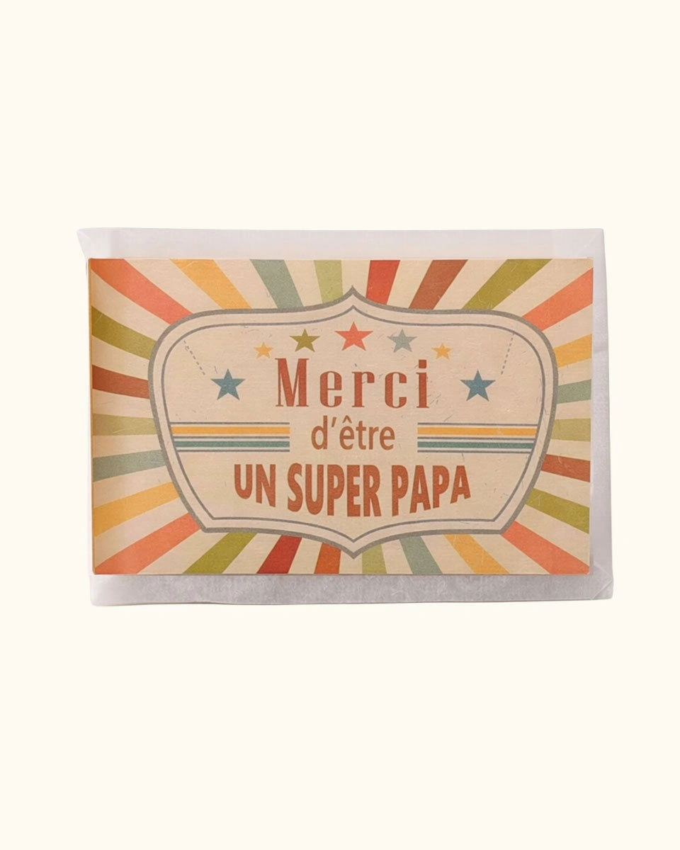 Мыло твердое MERCI d'etre un super Papa, 50 гр, нежный аромат