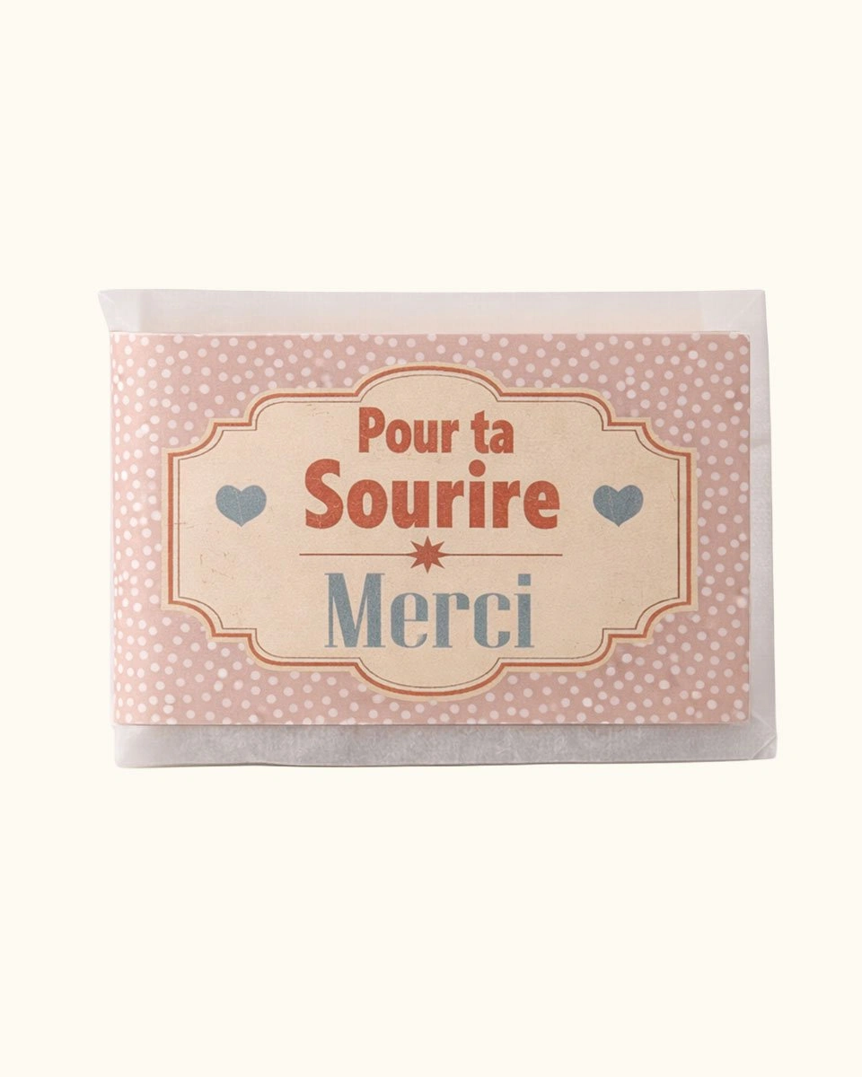 Мыло твердое MERCI Pour ta sourire, 50 гр, нежный аромат