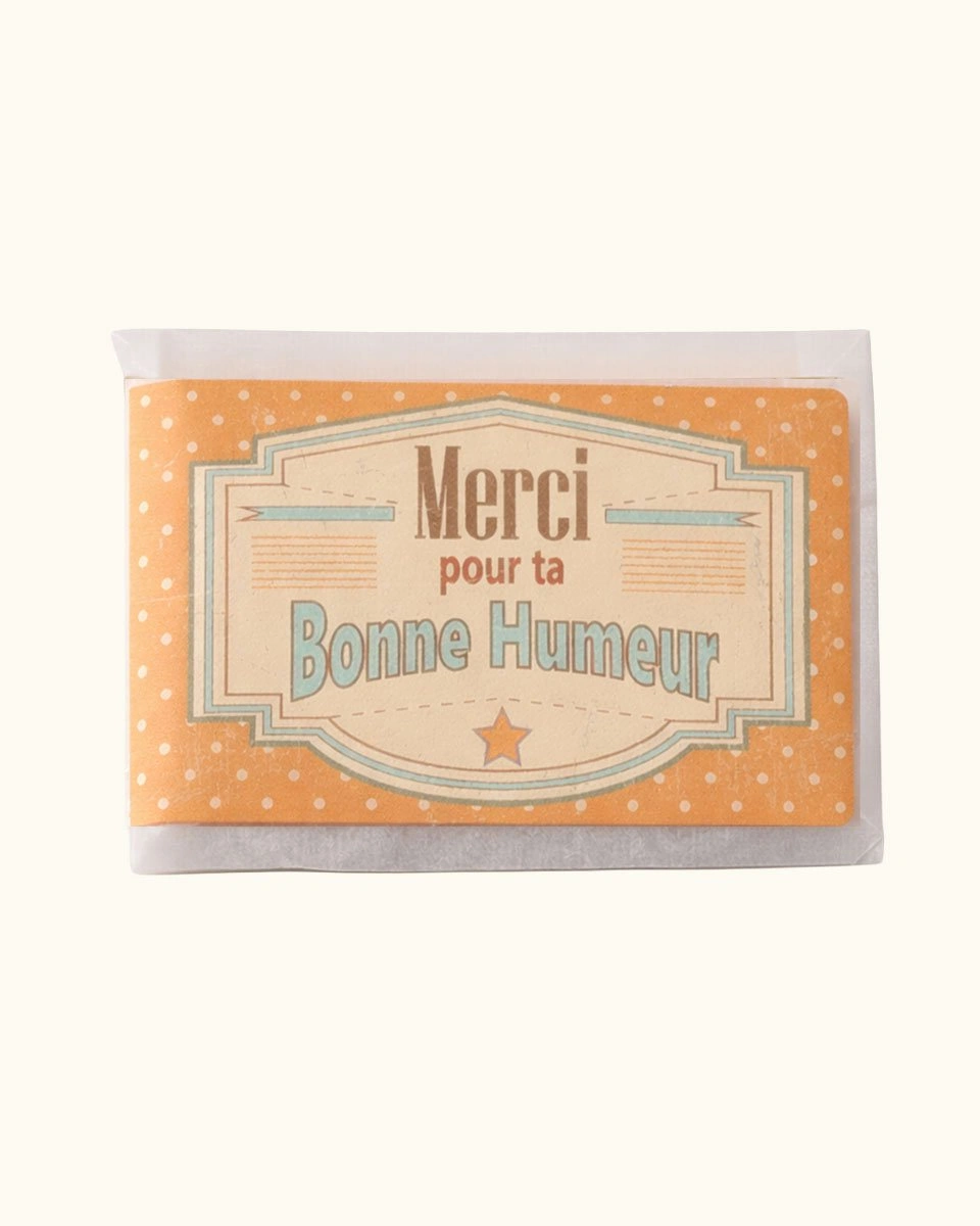 Мыло твердое MERCI Pour ta bon humeur, 50 гр, нежный аромат