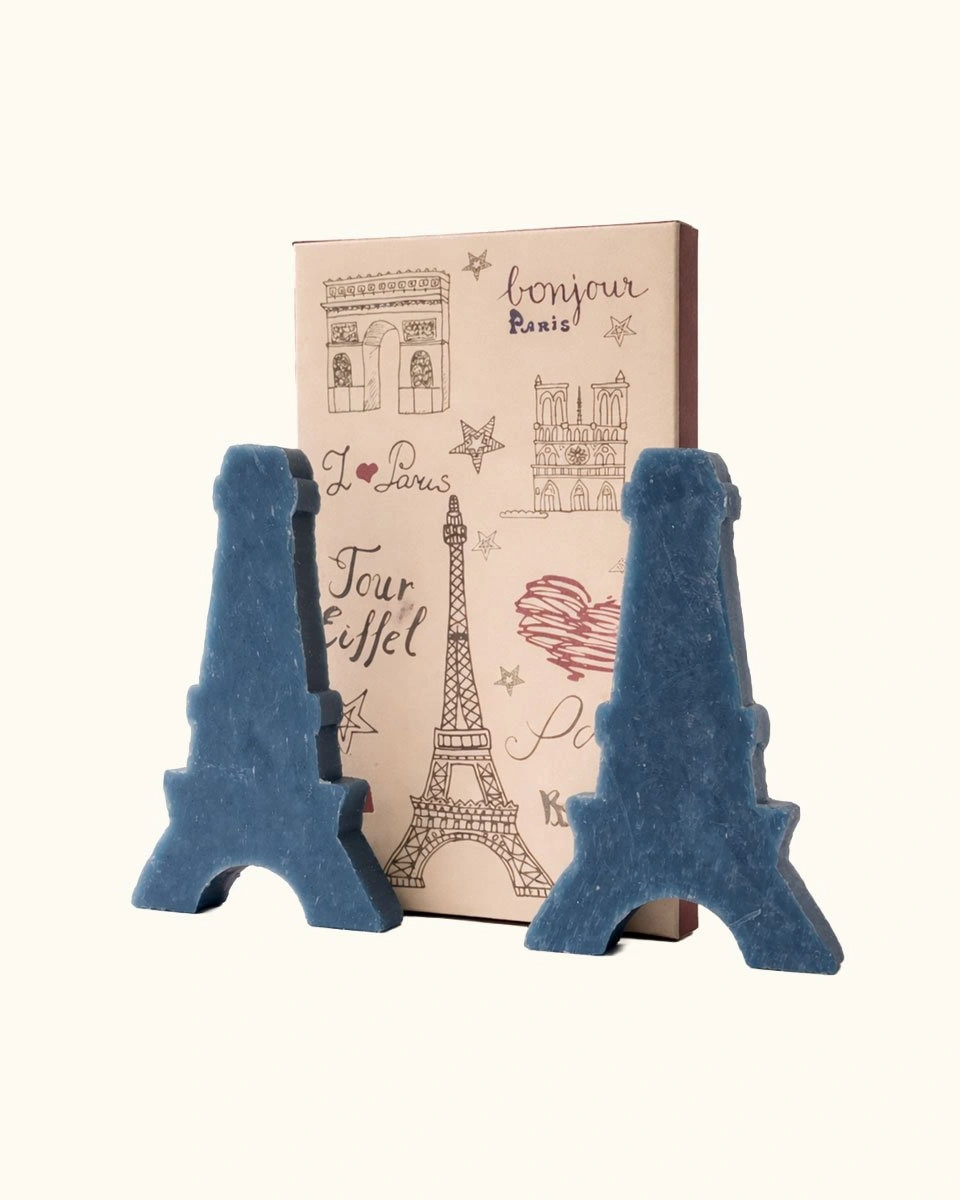 Подарочный набора мыло твердое TOUR EIFFEL синий, 2*40гр, свежий аромат