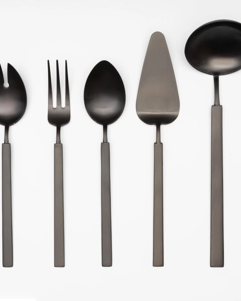 Набор сервировочный 5 предметов VINTAGE SERVING SET черный матовый