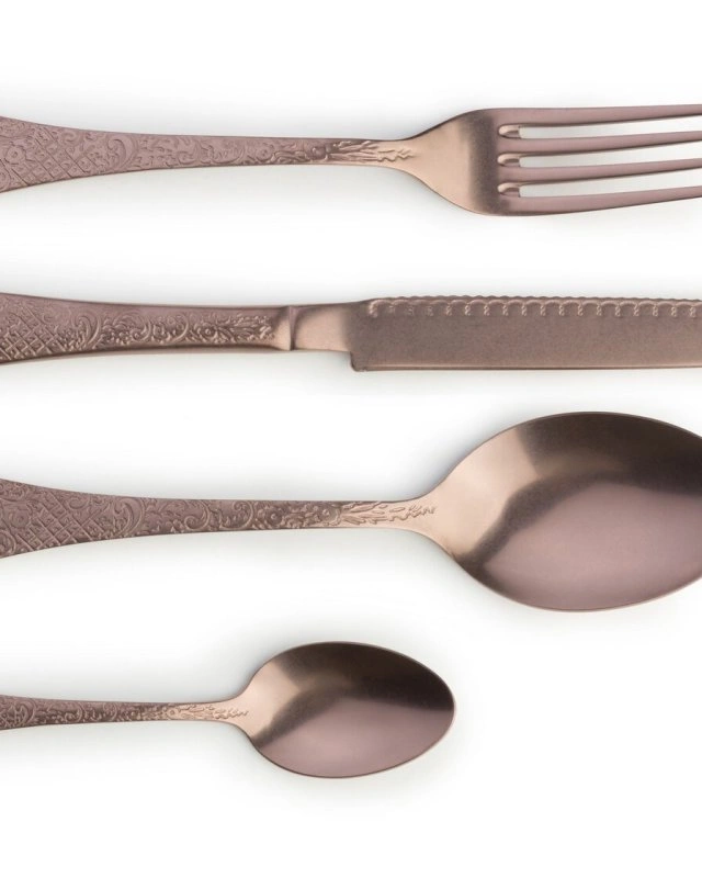 Столовые приборы Herdmar BETTY MAT CHOCO 45 , сталь 18/10, матовый шоколад, 24 шт.