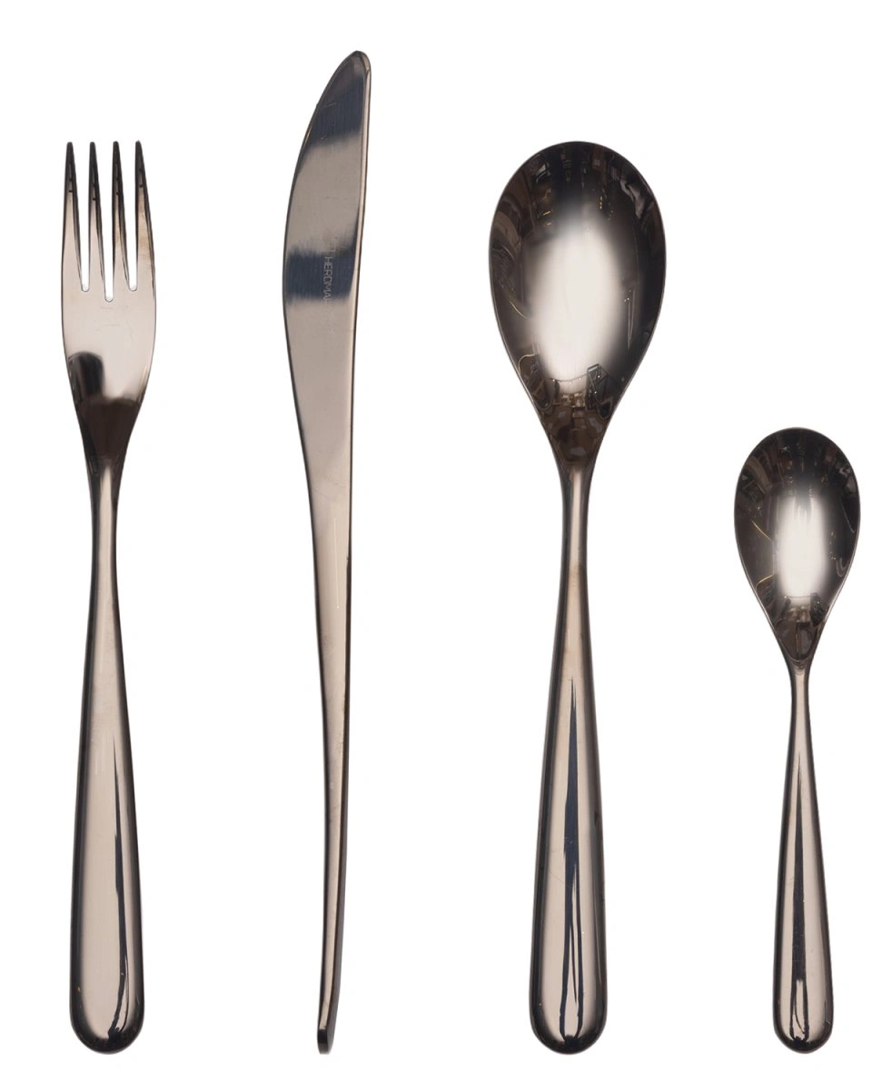 Столовые приборы Herdmar CENTURY ANTHRACITE 107, сталь 18/10, цвет антрацит, 24 шт.