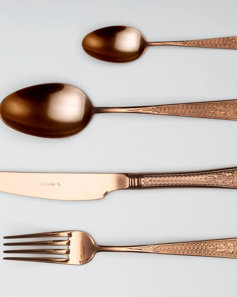 Столовые приборы GUEL COPPER 11, сталь 18/10, цвет медь, 24 шт.