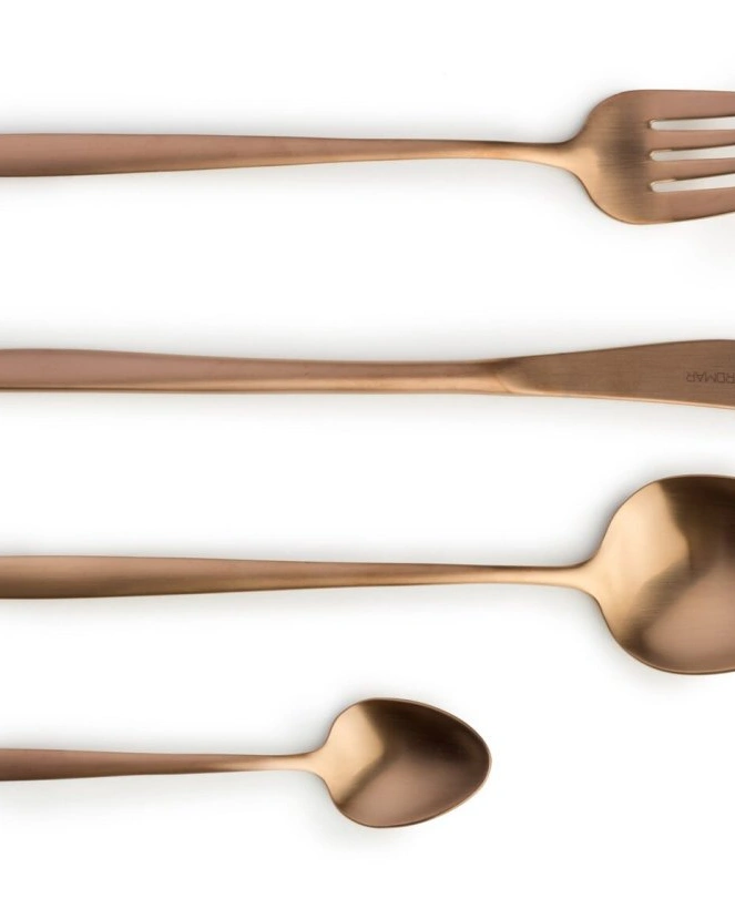 Столовые приборы GRACE COPPER MAT 52 , сталь 18/10, цвет медный матовый, 24 шт.