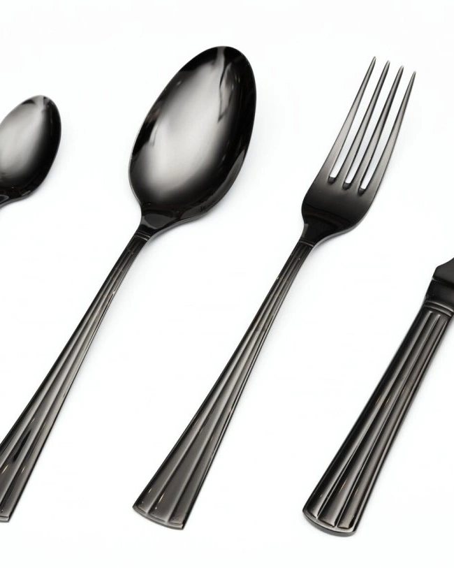 Столовые приборы PRINCIPE black102-103, сталь 18/10, черный PVD, 24 шт.