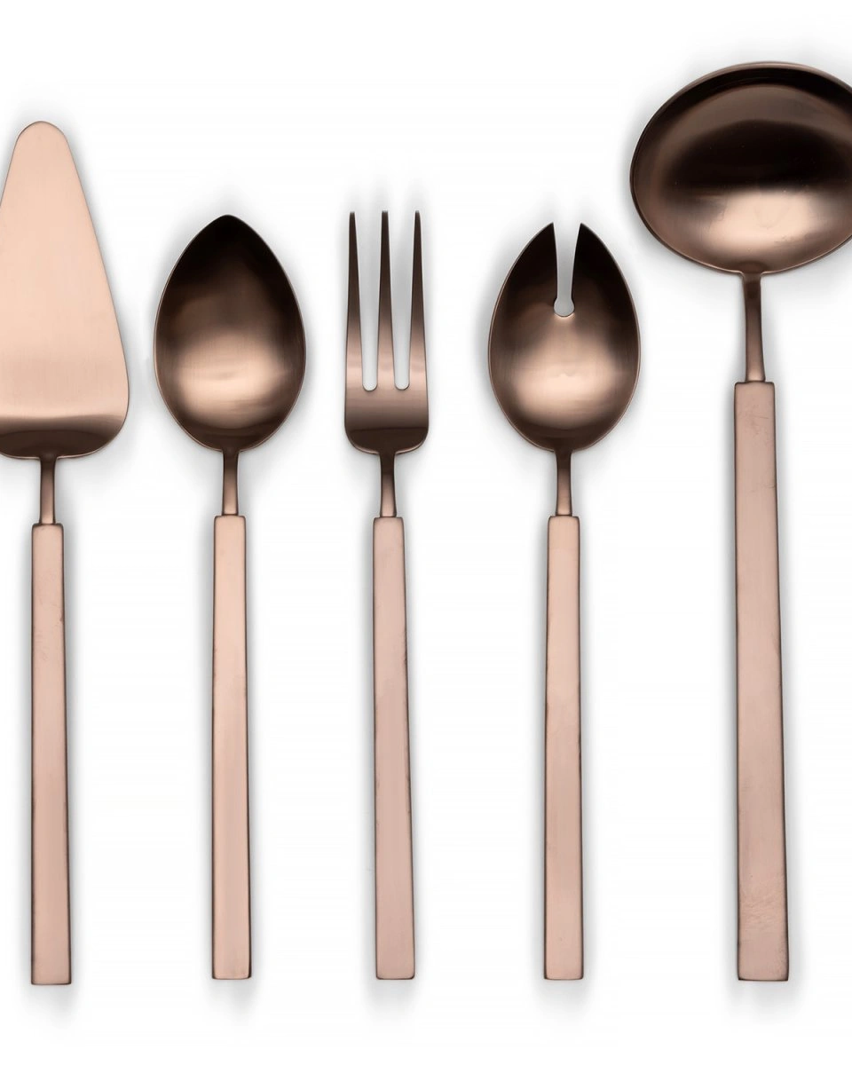 Набор сервировочный 5 предметов VINTAGE SERVING SET, цвет шоколадный матовый