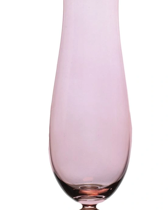 Ваза Cre Art Primula-08 , розовый, стекло, H 23
