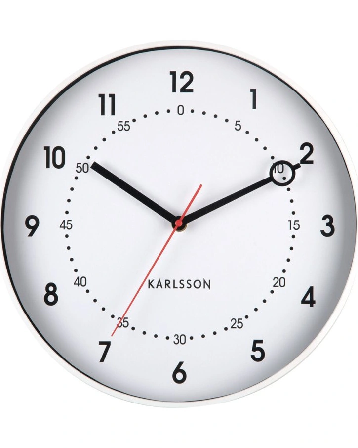 Часы настенные Karlsson FRESCO , 31,5х4,5 см бесшумный механизм, батарейка 1x AA (не входит)