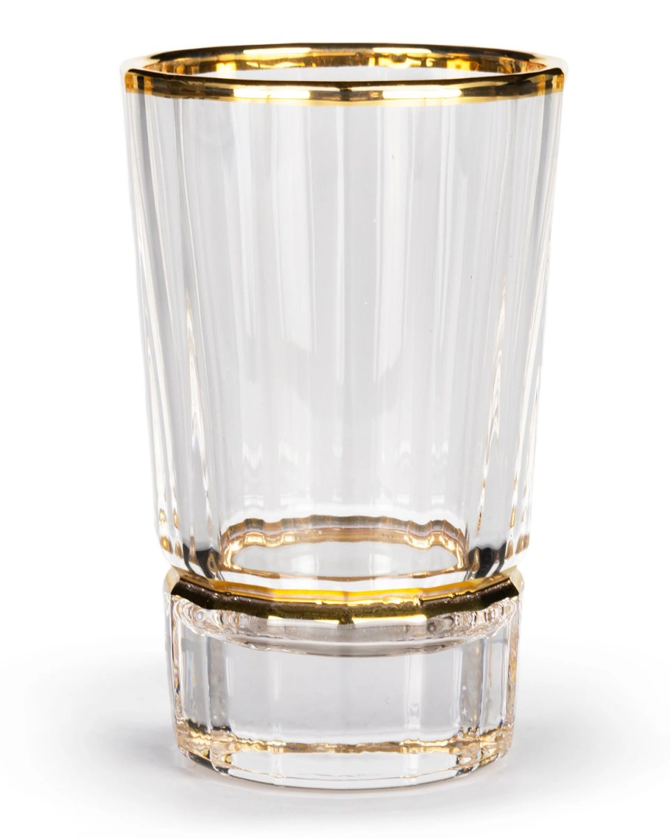 Набор стопок MACASSAR LIGHT 6шт, хрусталь, золото 24К , H.7