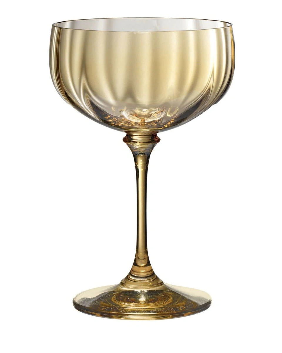 Набор креманок Cre Art RIFLESSO-04, 6 шт, хрустальное стекло, 200 мл, H 15