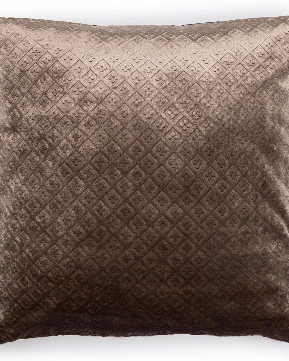 Подушка VELOUR DE FIACRE 35х35, вискоза 100%, рисунок ручное тиснение, начинка конфорель