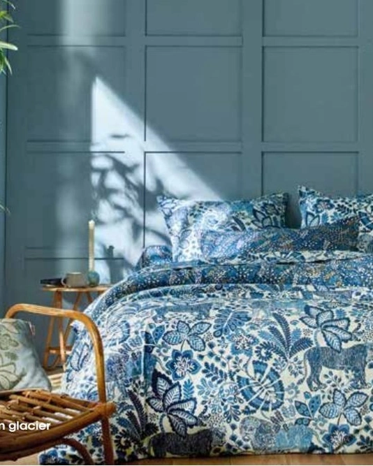 Постельное бельё JUNGLE INDIGO пододеяльник 200х220 простынь 280х320 наволочка 50х75*2шт