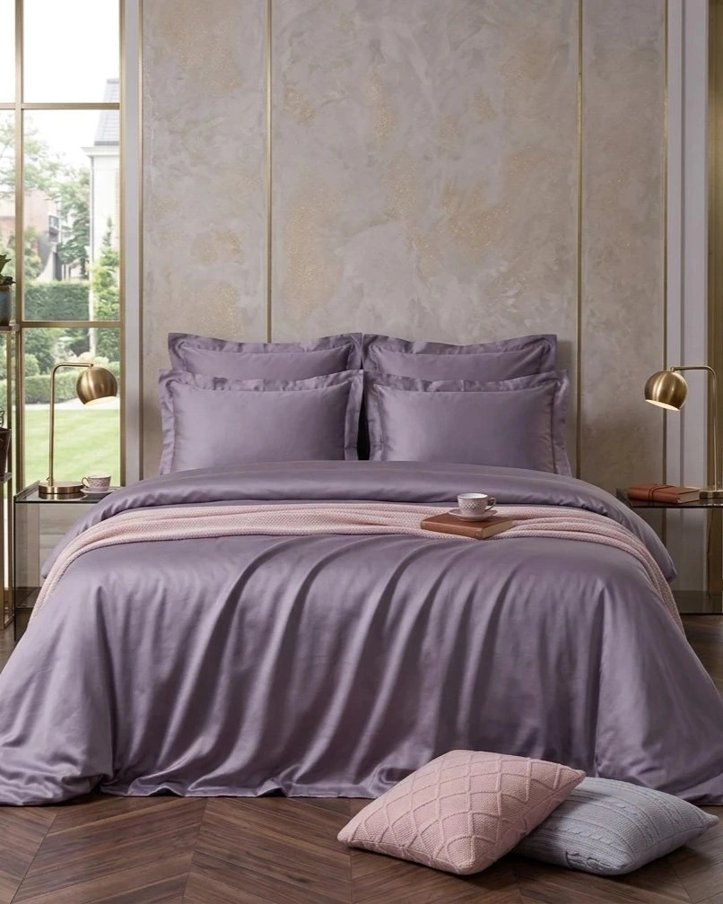 Комплект постельного белья "DAILY BEDDING", ТМ "Luxberry", сатин, сливовый