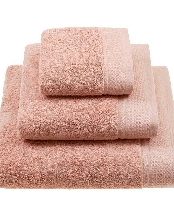 Комплект "RITZ" из 3 полотенец, р-р: (30x50,50х100,70х140)см, цвет: лососевый