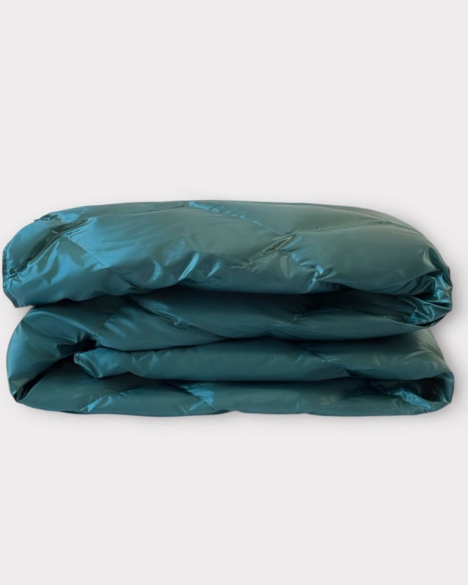 Дорожный плед-пончо пуховый морская волна, GERMAN GRASS (всесезонное, 130x170)