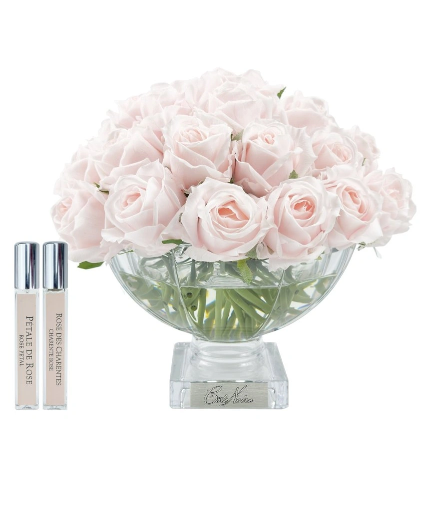 CENTERPIECE ROSE BUDS French pink silver Букет из бутонов роз, розовый, 2 спрея по 10 мл