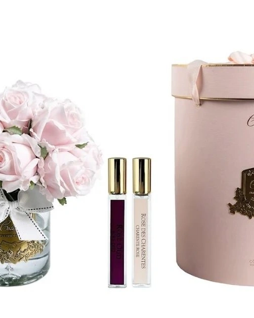 GRAND ROSE BUDS BOUQUETБольшой букет из бутонов роз, 2 спрея по 10 мл, розовый, золотой декор